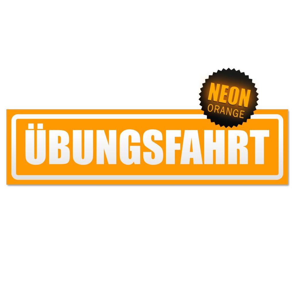 Ãbungsfahrt invertiert Magnetschild Schild magnetisch