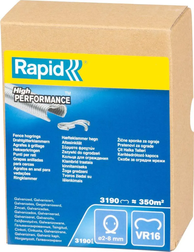 Agrafes pour Clôture VR16 Rapid - Solution de Fixation Grillages 2-8mm 3190 - 2