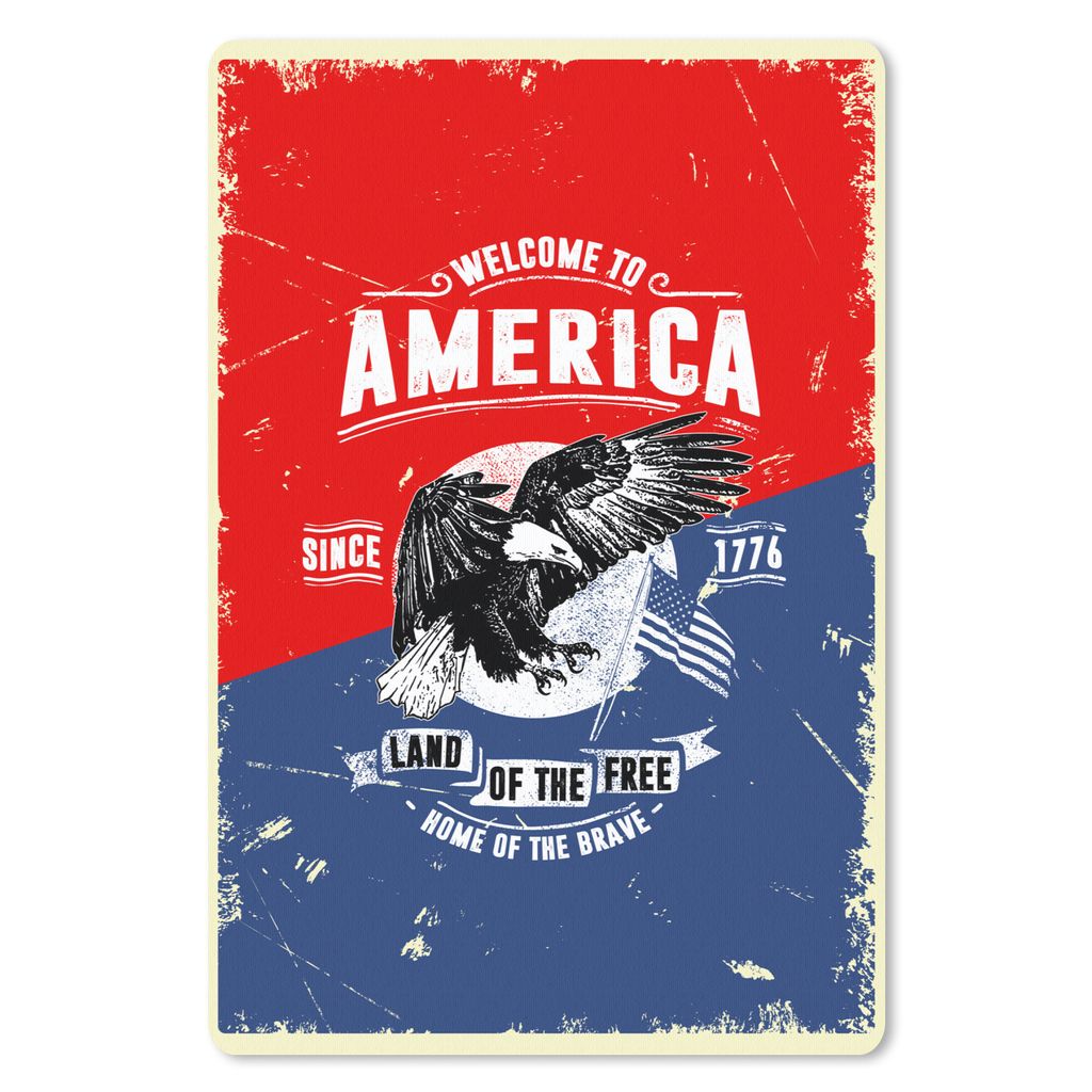 MuchoWow Mauspad Mousepad Jahrgang - Vogel - Amerika 18x27 cm - Mousepads - Maus Mat - Pad - Mausunterlage