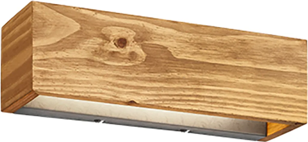 Applique LED Trio Brad 13W Legno Naturale Dimmerabile - Luce Calda 3000K