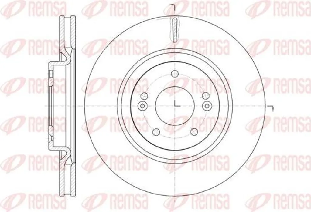 Disque de frein REMSA 61436.10 pour Hyundai i40 et Grandeur OE 517122T000