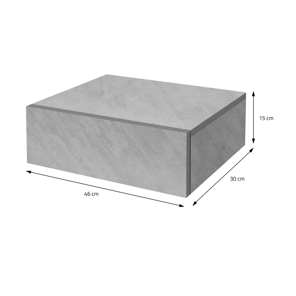 ML-Design 2x Nachttisch hängend mit 1 Schublade, 46x30x15 Produktbild 5