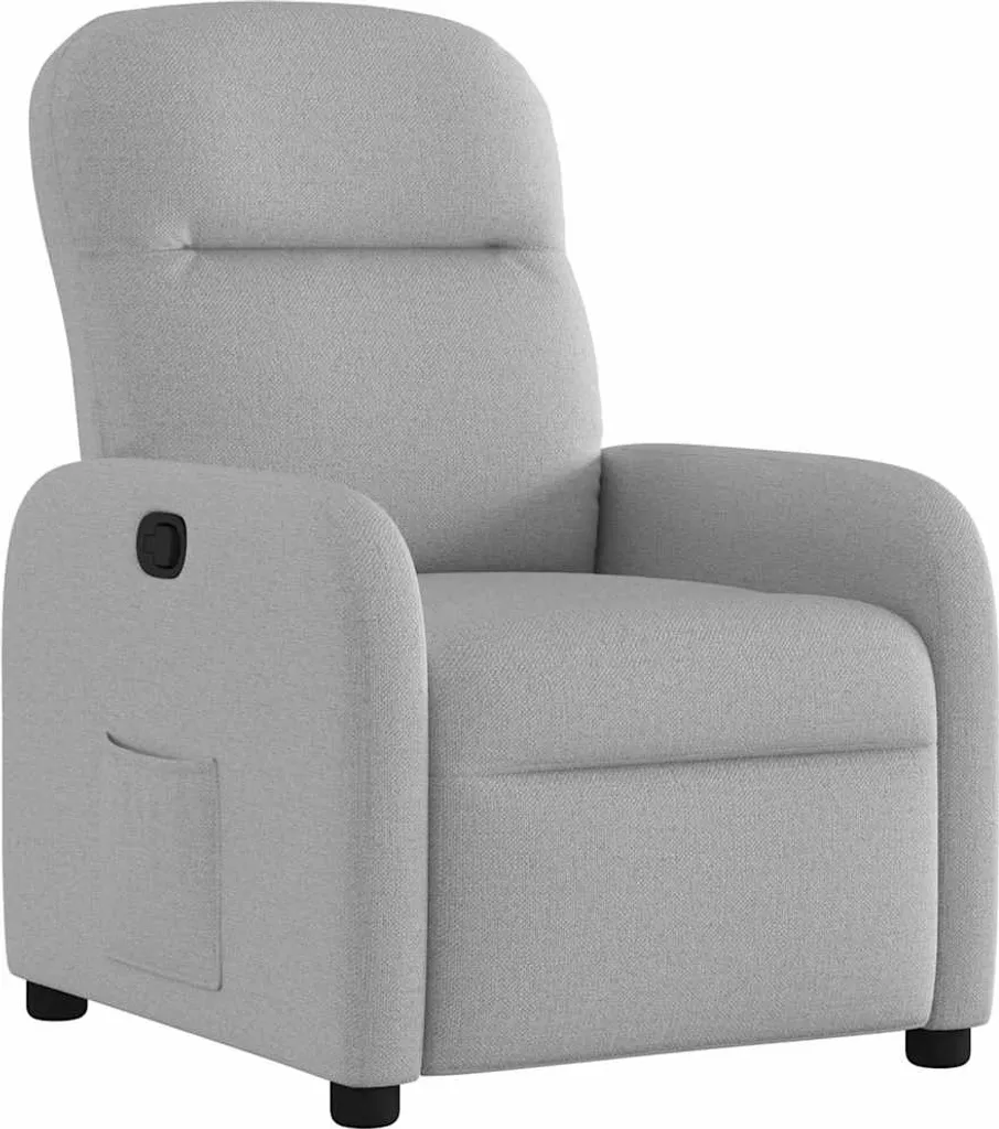 Fauteuil relax gris nuageux anti-mal de dos avec inclinaison réglable