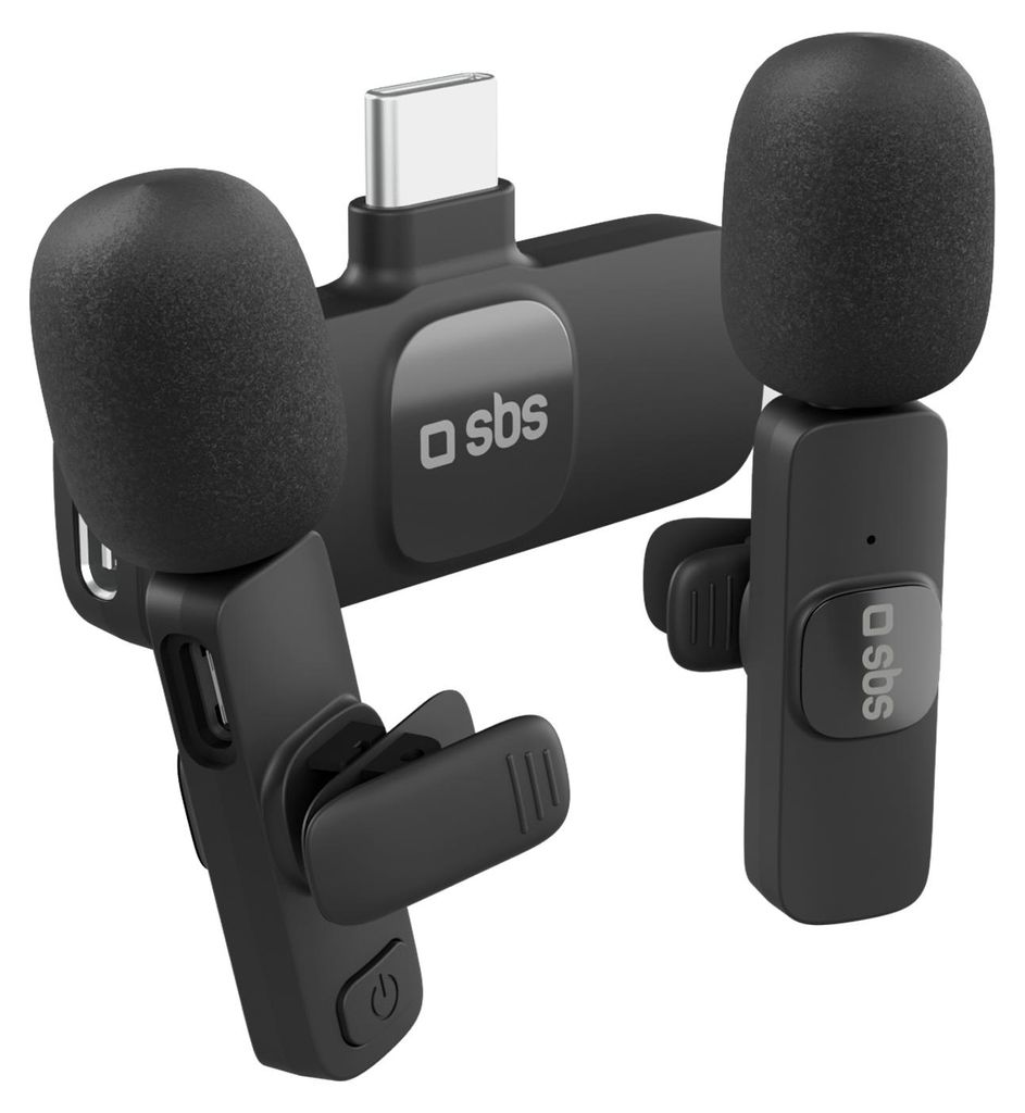SBS Kit de 2 micros sans fil avec récepteur et clip Image du produit 