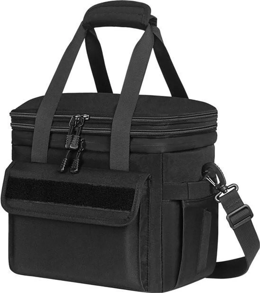 Borsa Termica Pranzo Uomo Espandibile 23L, A Doppio Strato, Con 4 Sacchetti Ghiaccio E 4 Sacchetti Snack, A Prova Di Perdite, Tracolla Regolabile, Per Lavoro, Campeggio, Picnic - 3