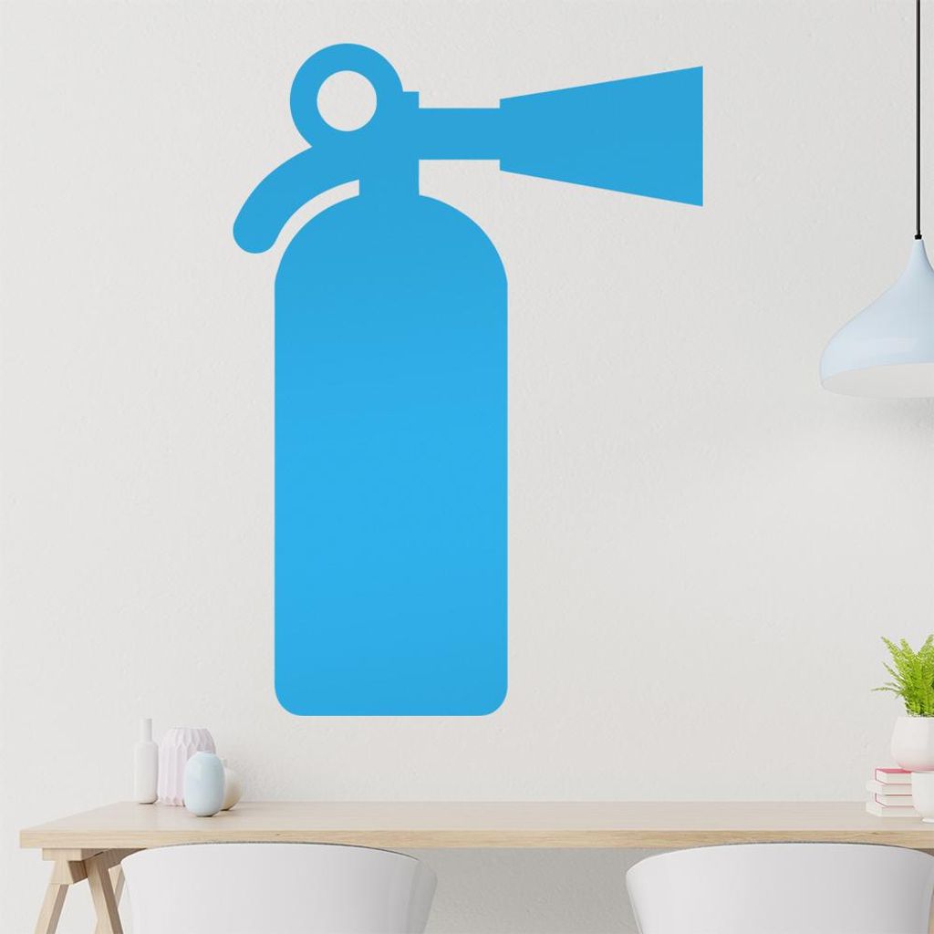 Feuerlöscher Wandtattoo in 6 Größen - Wandaufkleber Wall Sticker - Dekoration, Küche, Wohnzimmer, Schlafzimmer, Badezimmer
