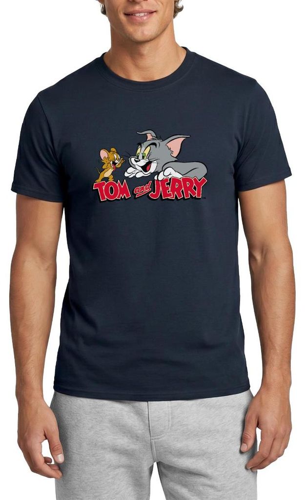 Spreadshirt Tom Und Jerry Fang Mich Doch Männer T-Shirt, XL, Navy