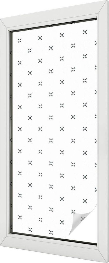 Buntglas Fensterfolie – 116x50 cm – Stained-Glass Design – blickdichte dekorative Sichtschutzfolie – selbstklebend, UV-Schutz – Geometris...
