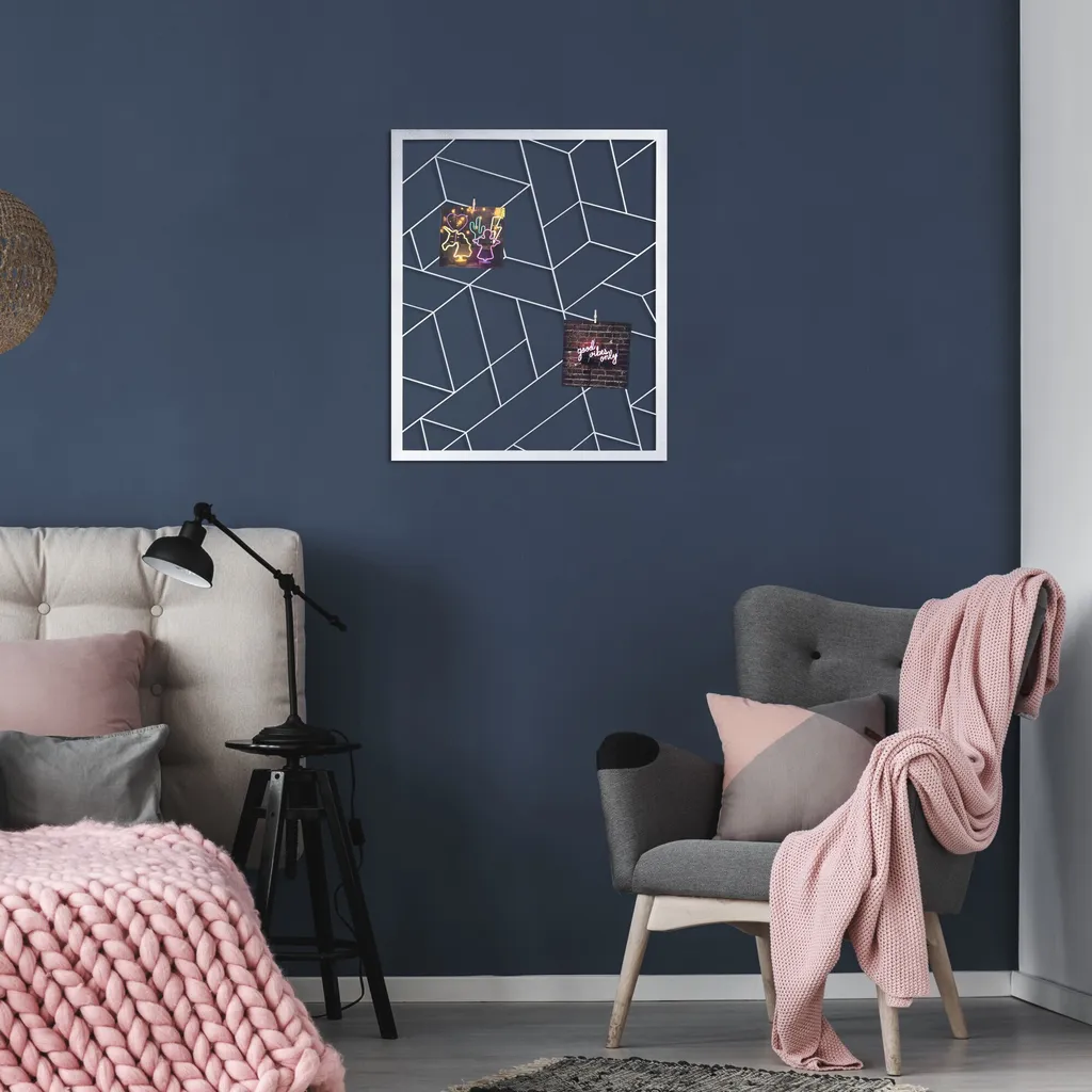 OFFERTA Wallity Moodboard Argento 50x60 Metallo - Decorazione Casa