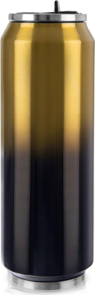 Orion | Gobelet isotherme - 700 ml - noir-or - isolé - Image du produit 