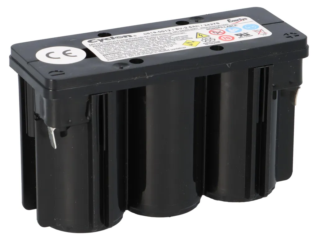 Accumulateur 6V 2,5Ah Gates Pb2,5-6 pour Alimentation de Secours 0819-0012