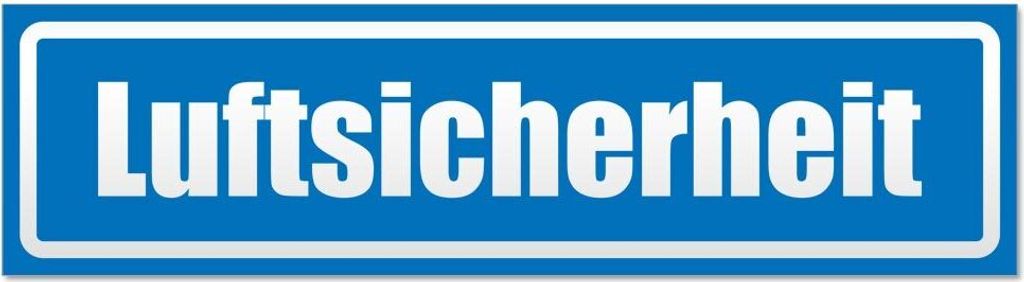 Kiwistar - Autoaufkleber - Blau - 45 x 12 cm - Luftsicherheit invertiert - Hinweis Aufkleber Sticker für Auto, Kfz, Fahrrad, PKW, LKW
