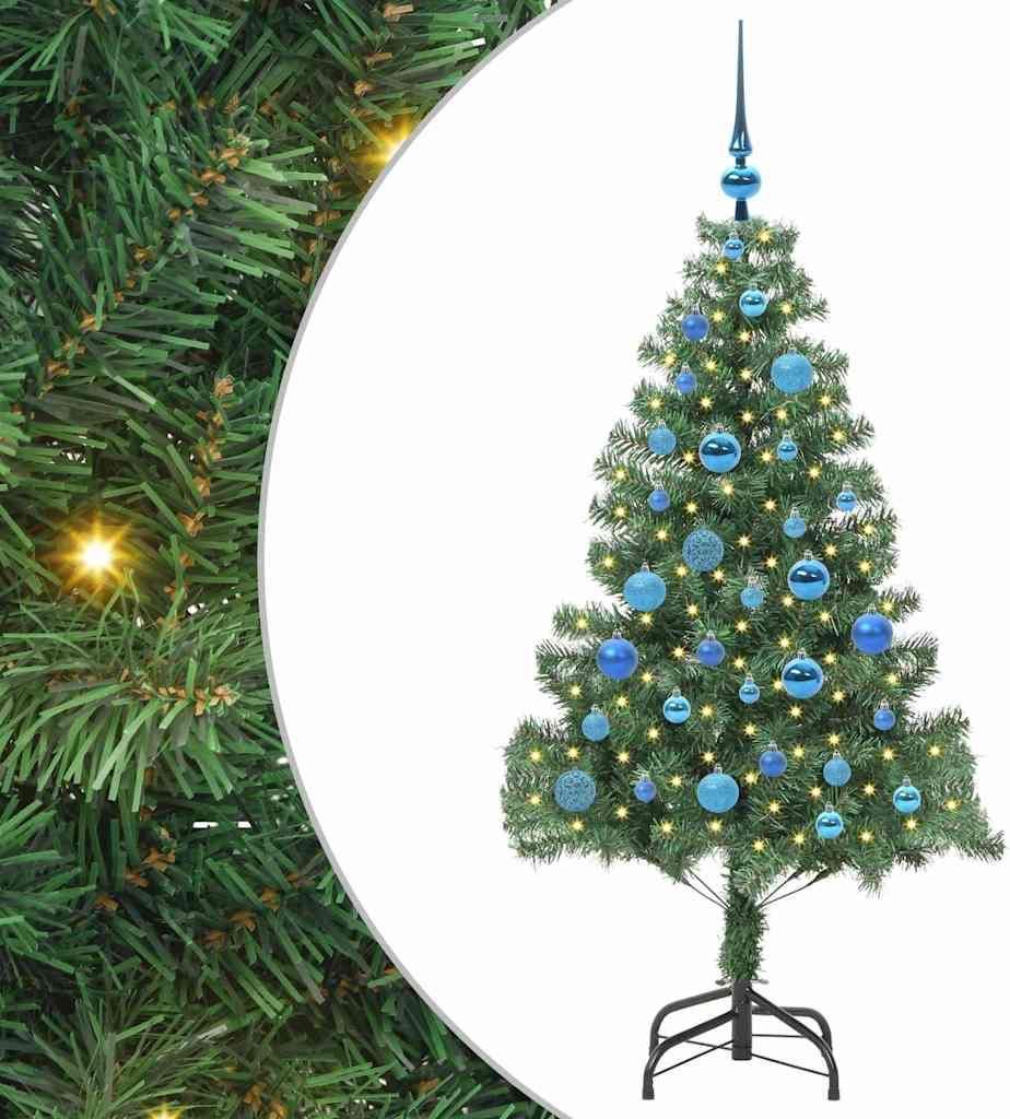 vidaXL Weihnachtsbaum mit 150 LEDs mit Ständer Grün 150 cm PVC