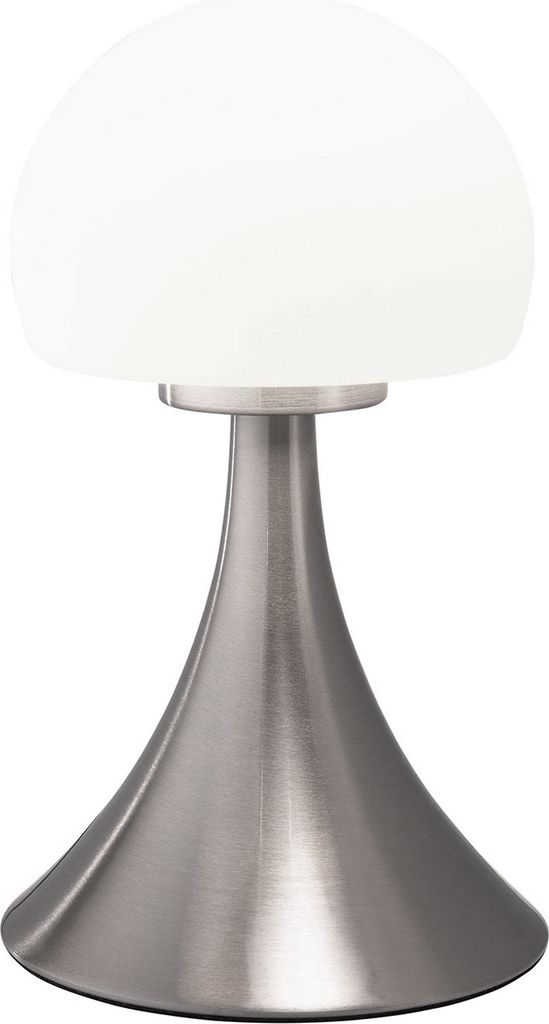 LED-Tischlampe - Silberfarben - Metall - H 26 cm - Produktbild 