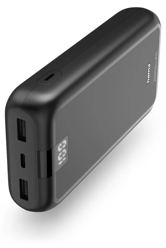 Hama Power Pack 20000mAh Anthracite avec 2 USB-A et 1 USB-C Haute Capacité