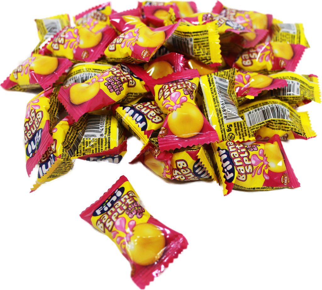 Boom Bubble Gum Banana Split žvýkačka banánová bezlepková Obrázek produktu 1