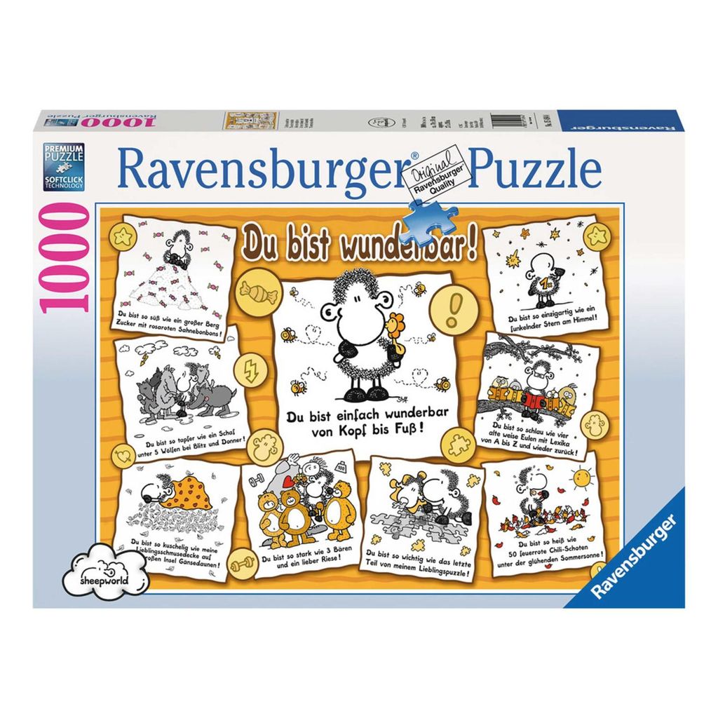 Ravensburger 15494 - sheepworld: wunderbar - Puzzle da 1000 Immagine del prodotto 
