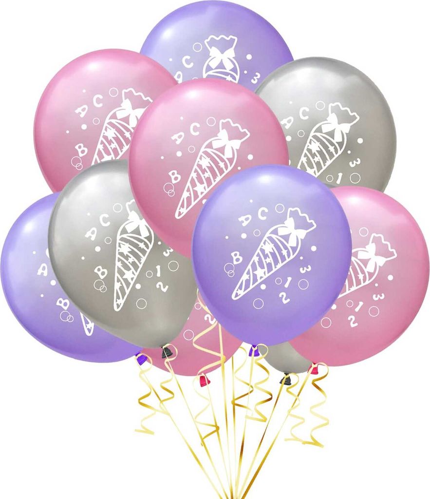 Oblique Unique 10x Luftballons Schuleinführung Einschulung Produktbild 