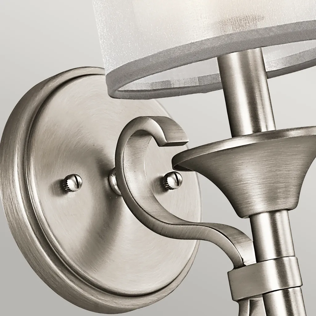 Lampada Parete Peltro e Vetro Lino H 27,3cm - Qualità e Durata - 2