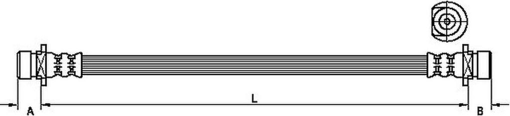 METZGER 4115162 Bremsschlauch Hinten Links für HONDA Jazz II Schrägheck (GD, GE3, GE2)