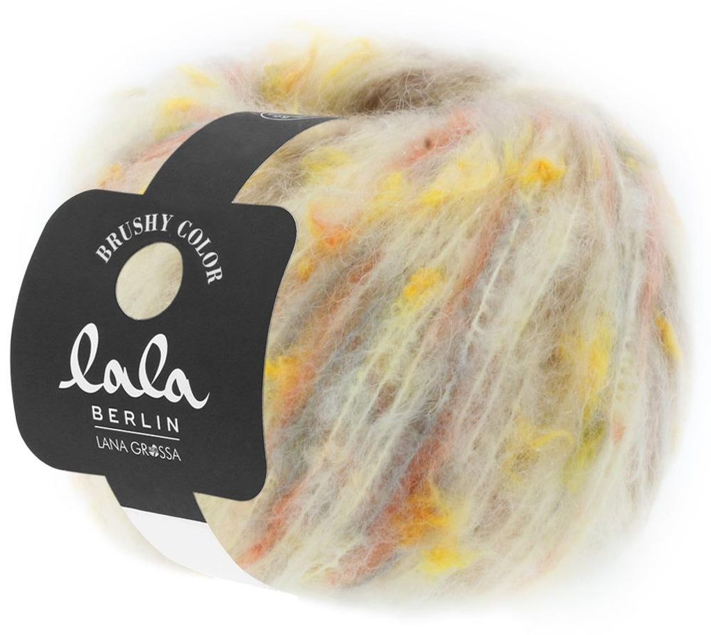 Lana Grossa - Lala Berlin Brushy 0203 zartgelb gelb lachs Produktbild 
