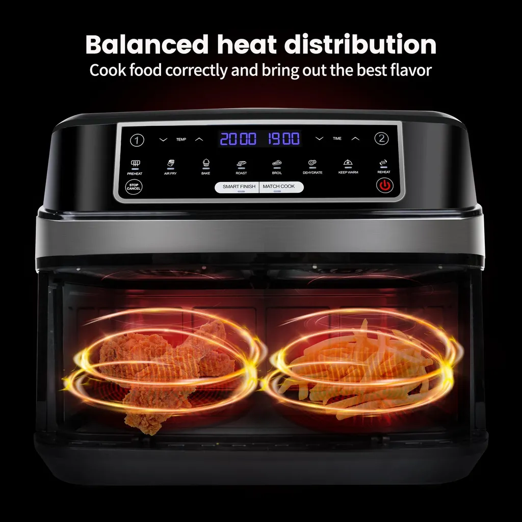 Airfryer Double Compartiment 5512DT - 8 Programmes et Écran Tactile LED - 5