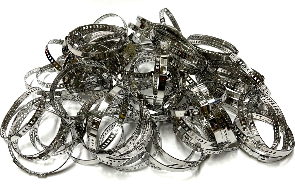 100 x Schlauchschellen Schlauchklemmen EDELSTAHL VA2 64-122 mm Achsmanschetten