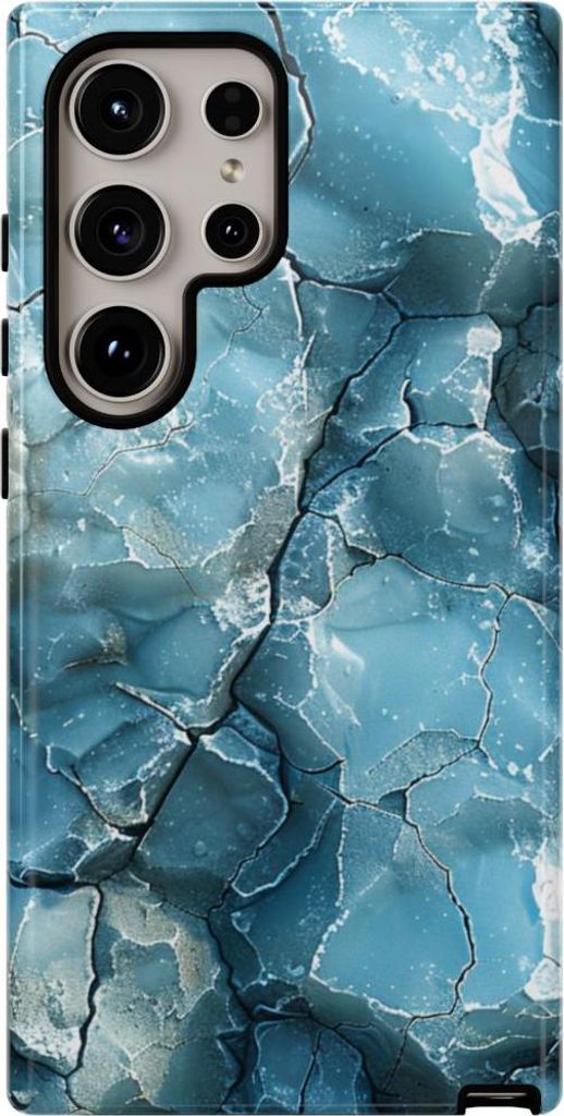 Raues Eis-Design mit Fraktalmuster – Hülle Kompatibel mit Samsung Galaxy S24 Ultra