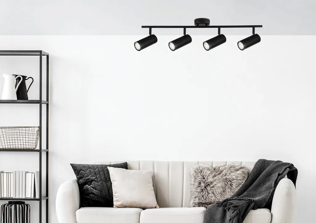 Plafonnier orientable 4 spots COLLY - Éclairage modulable pour salon