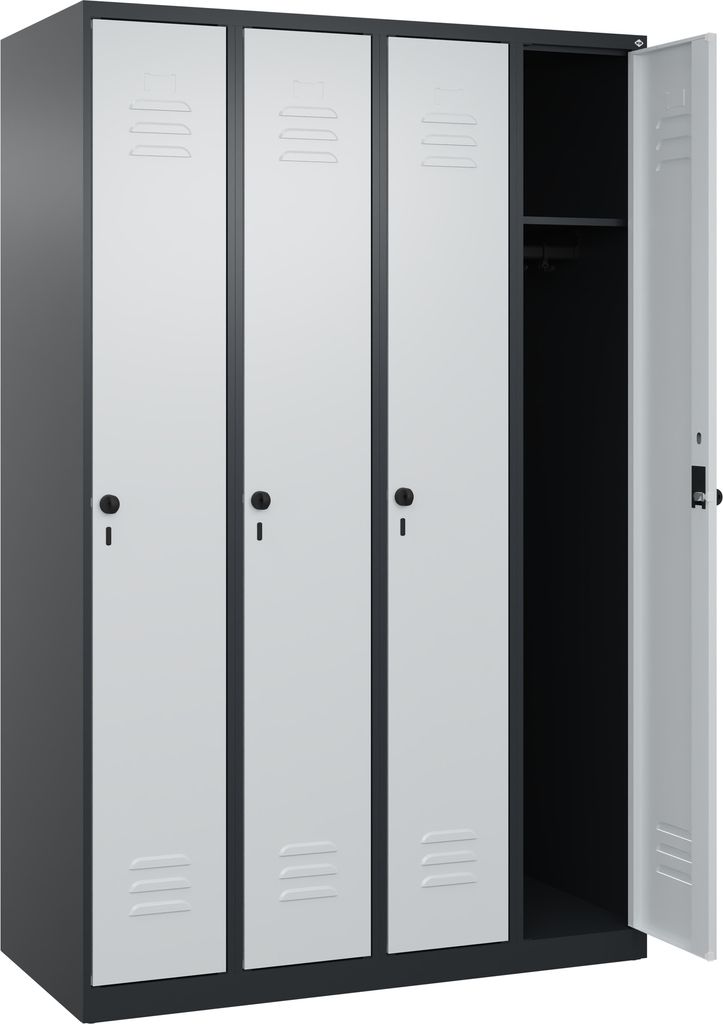 C+P Spind Classic PLUS 4Abteile 1850x1200x500mm s.gr/l.gr