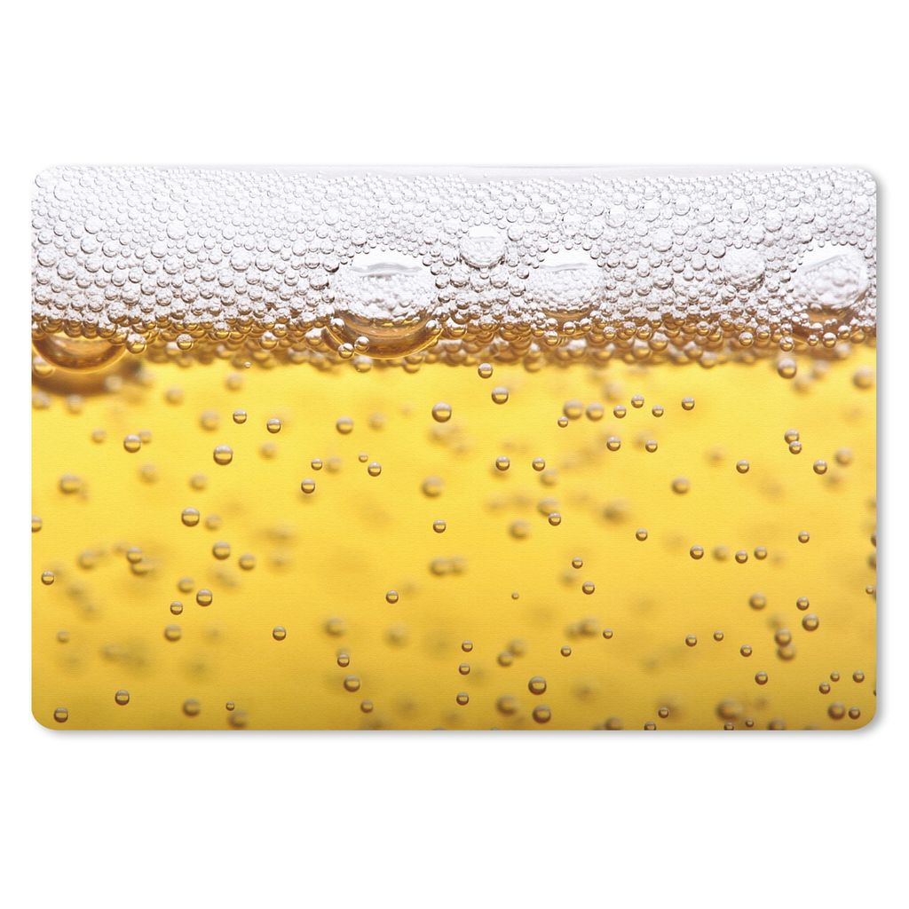 MuchoWow Mauspad Mousepad Bierblasen im Glas 27x18 cm - Mousepads - Maus Mat - Pad - Mausunterlage - Büroartikel - Desk Matten