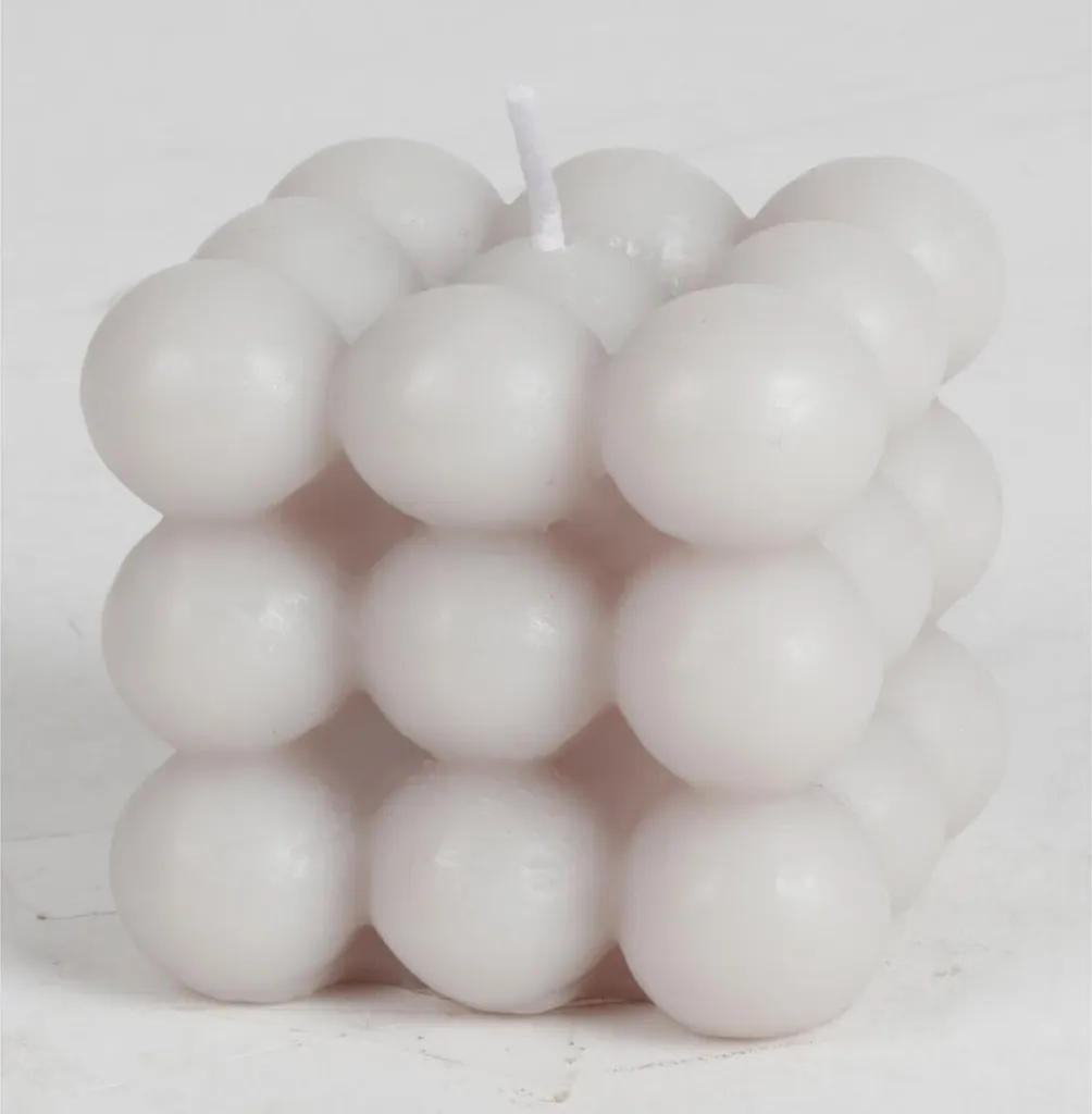Bougies bulles carrées 6cm lot de 16 pour ambiance spa et relaxation zen