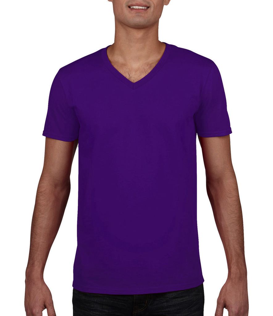 Gildan 64V00 | Softstyle V-Neck Herren T-Shirt - Farbe: Red - Größe: M