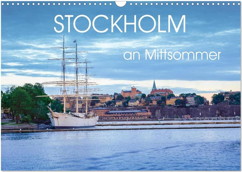 Stockholm an Mittsommer (Wandkalender 2026 DIN A3 quer), CALVENDO Monatskalender