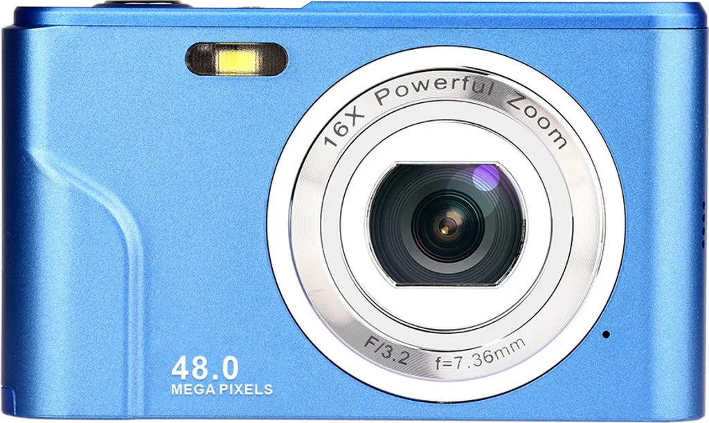 INF Fotocamera Digitale 48MP 1080P Blu | Zoom 16x per Principianti