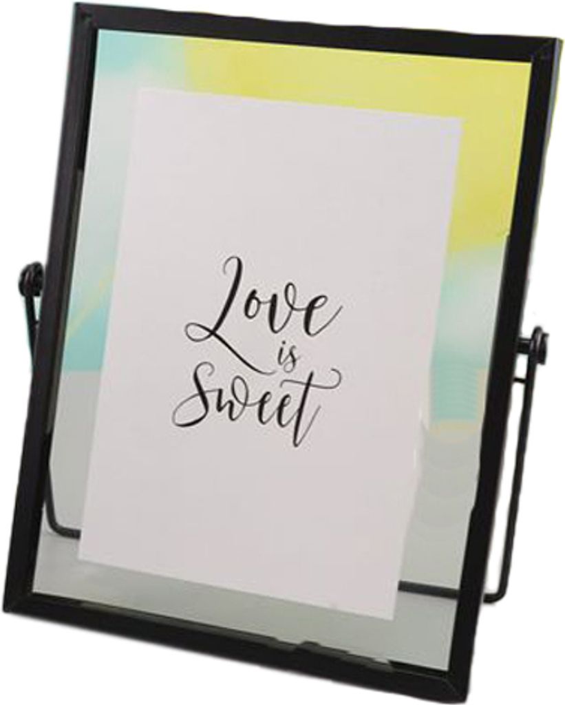 INF Geometrischer Metall-Fotorahmen - Schwarz (6x8)