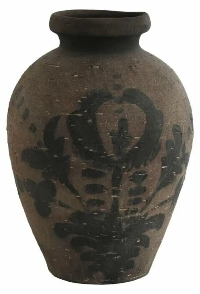 Vase de Table Home ESPRIT en Terre Cuite pour Bouquets et Fleurs Sèches