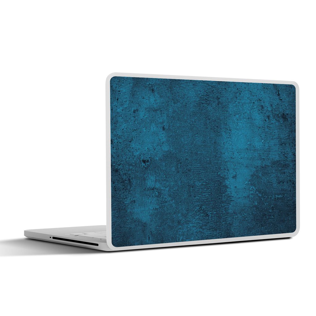 MuchoWow Laptop Aufkleber Sticker Cover Naturstein - Beton - Stein - Blau 31x22.5 cm - Laptop-Deko