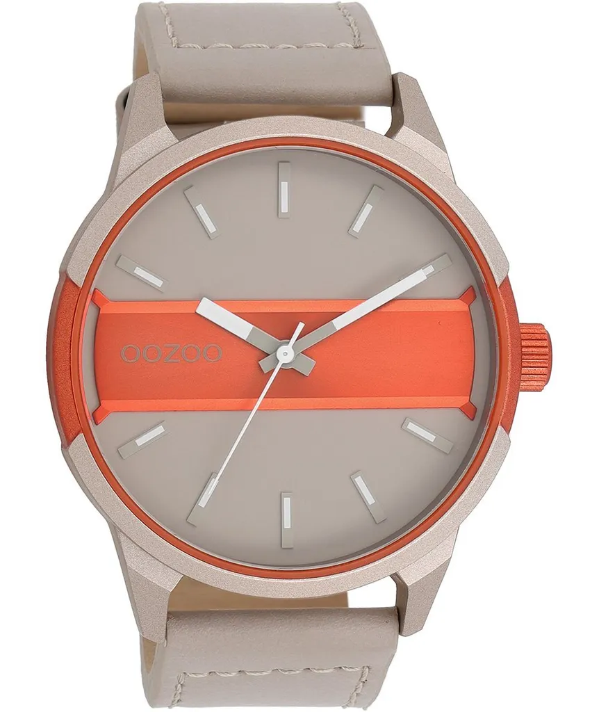 Montre Élégante pour Homme Oozoo Timepieces Cuir Sable Usage Quotidien