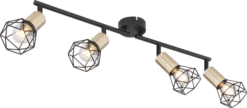 Globo Lighting|Strahler Metall schwarz, 4x E14