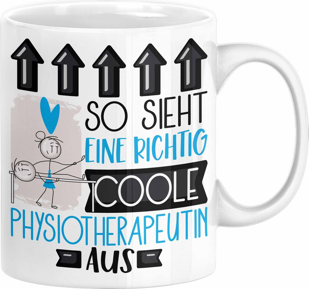 Physiotherapeutin Geschenk Tasse Lustig Geschenkidee für Physiotherapeutin Geburtstag So Sieht Eine Richtig Coole Physiotherapeutin Aus Frauen Spr...