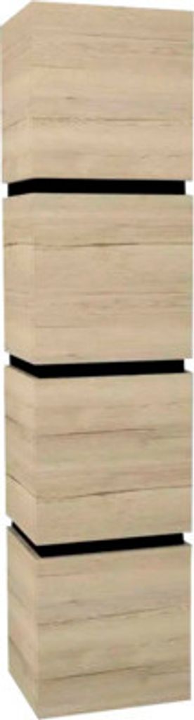 Hängehochschrank mit 4 Türen Devo Viva 2.0 rechts BxHxT 40x170x35 cm oak halifax white