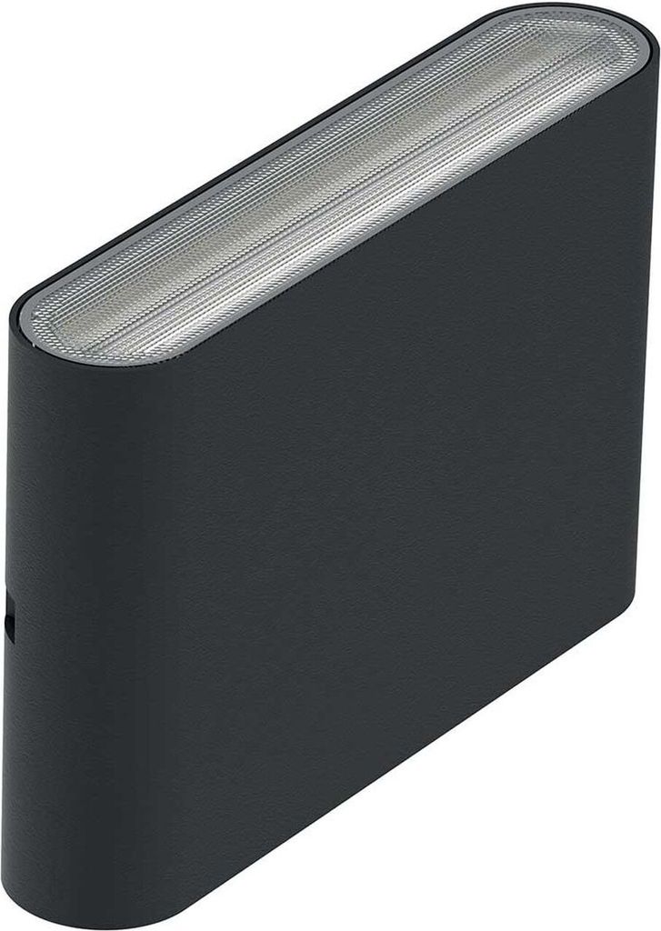 LED Außenwandleuchte Aluminium IP65 B: 13,5 cm mit Schalter Up Down Schwarz Farbwechsel 3000-5700 K 680 lm