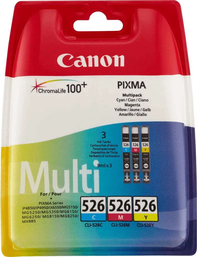 Offerta Canon CLI-526 Multipack Originale 3 Colori per Casa e Ufficio
