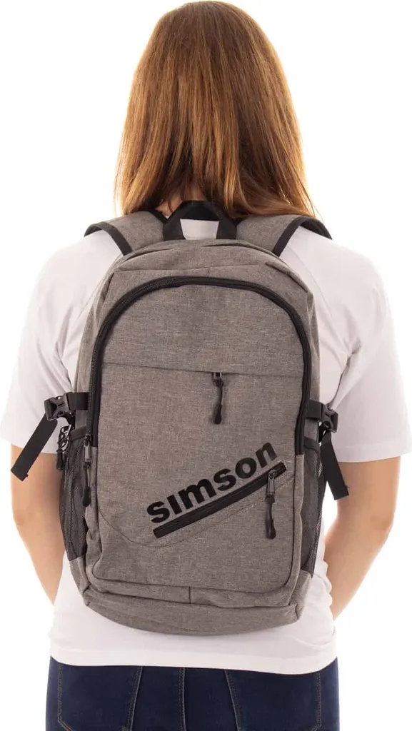 Sac à dos SIMSON Gris déperlant - Modèle ergonomique haute résistance - 9