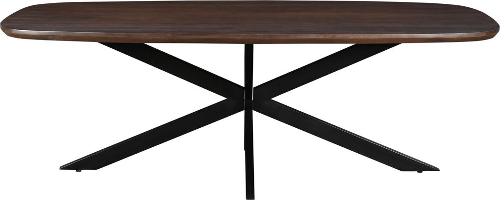 Livingfurn - Esstisch Jesper Danish Oval Brown 210cm - Mangoholz