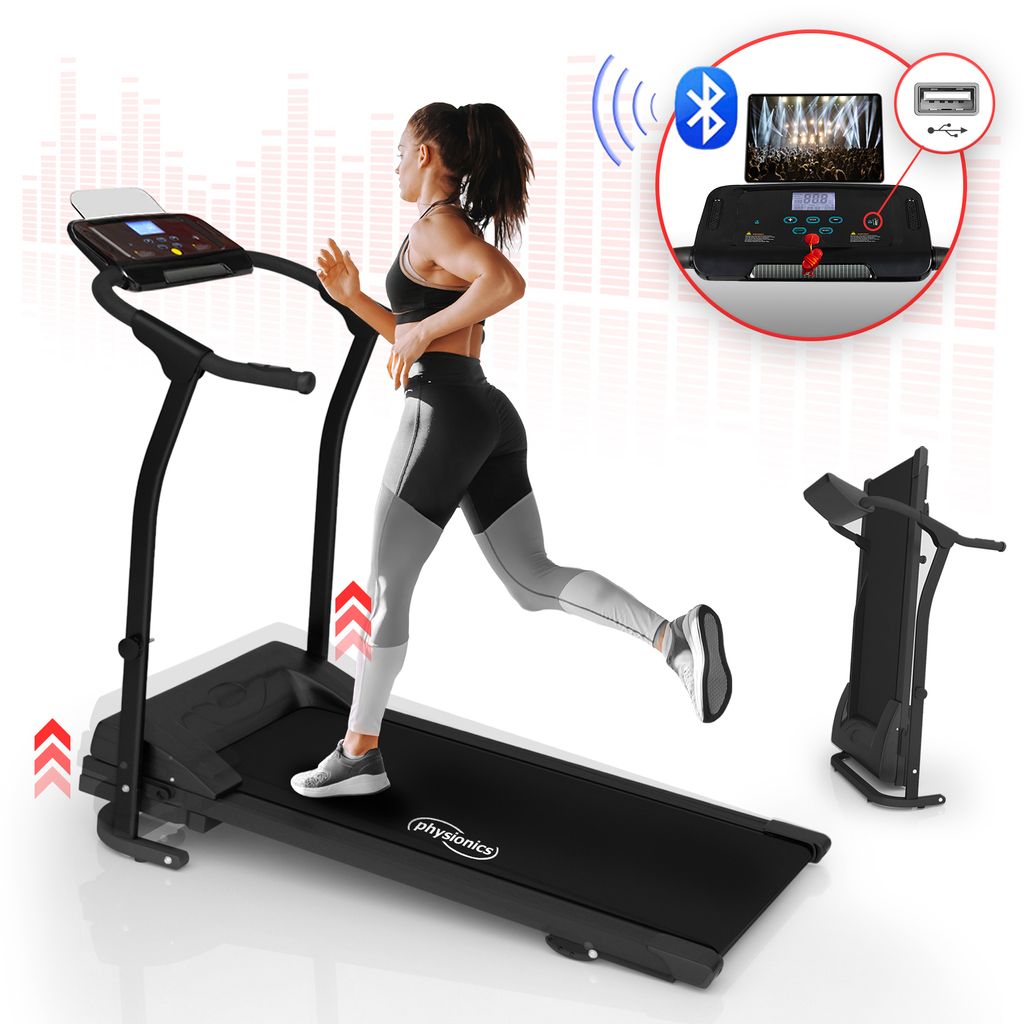 CAROMA Laufband Elektrisch LCD Display Puls Fitness Heimtrainer 100 kg Klappbar 