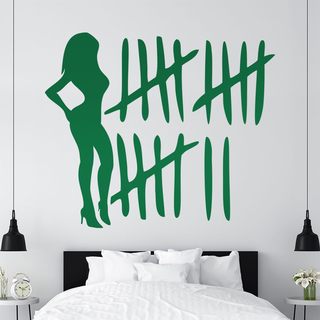 KIWISTAR Bitch Hunter Counter - Sexy Disko Wandtattoo in 6 Größen - Wandaufkleber Wall Sticker - Dekoration, Küche, Wohnzimmer, Schlafzimmer, Ba...
