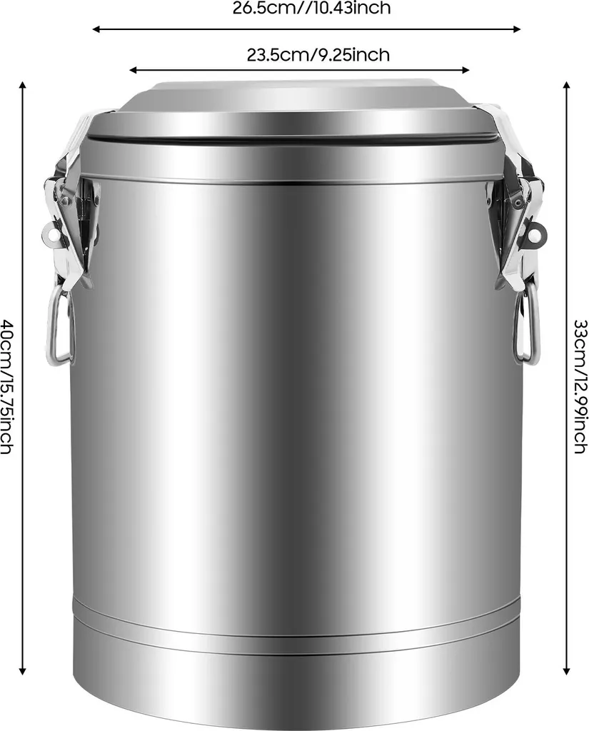 Chauffe-plats isolé de 14L en inox robuste, modèle Pro-37 - 2