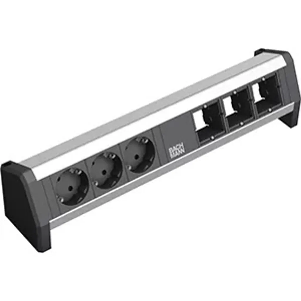 Bloc Multiprise de Bureau Bachmann DESK avec 3 Caches et Connexion GST18